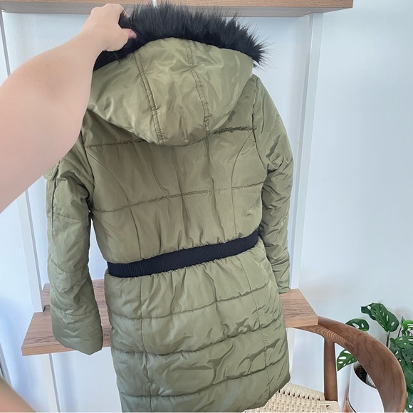 Hudson Kids Unisex Fur Hood Winter Moss Long Puffer Jacket/Sz: XL - Picture 5 of 14